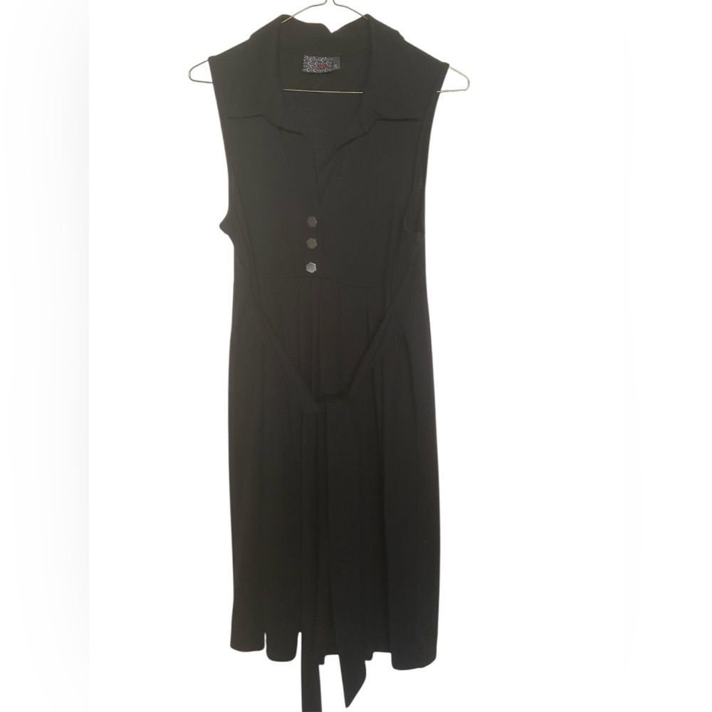 Black sleeveless dress in a size XL.